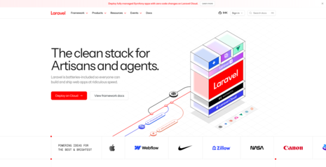 Скрин сайта Laravel